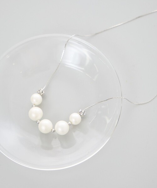ROPE' PICNIC（ロペピクニック）の「ロンデル×パールネックレス（ネックレス・レディース・ゴールド/シルバー・FREE）」の2枚目の写真