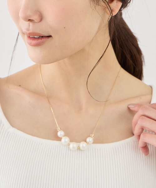 ROPE' PICNIC（ロペピクニック）の「ロンデル×パールネックレス（ネックレス・レディース・ゴールド/シルバー・FREE）」の13枚目の写真