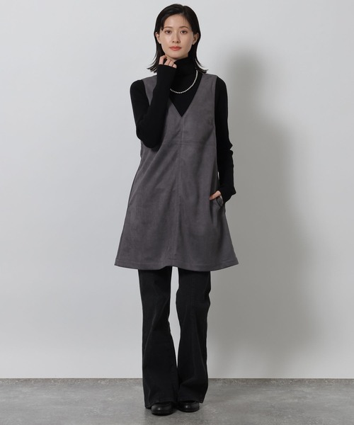 LAKOLE（ラコレ）の「スエードポンチミニワンピース / 642312（ワンピース・レディース・キャメル/チャコール・FREE）」の3枚目の写真