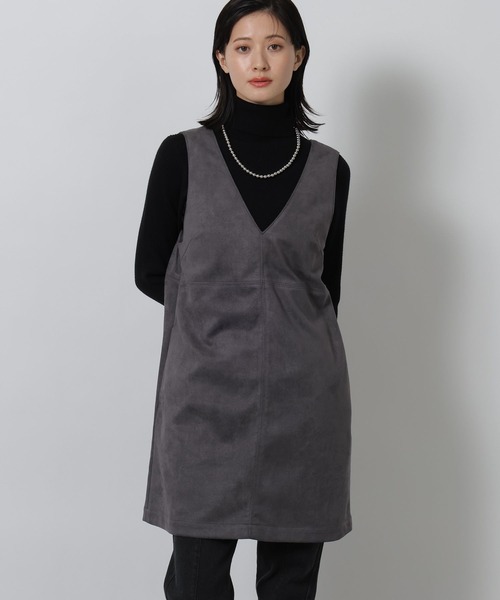 LAKOLE（ラコレ）の「スエードポンチミニワンピース / 642312（ワンピース・レディース・キャメル/チャコール・FREE）」の6枚目の写真