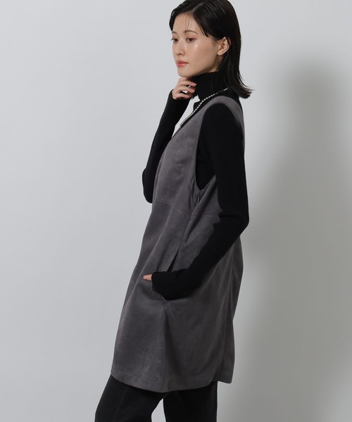 LAKOLE（ラコレ）の「スエードポンチミニワンピース / 642312（ワンピース・レディース・キャメル/チャコール・FREE）」の7枚目の写真