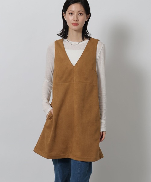 LAKOLE（ラコレ）の「スエードポンチミニワンピース / 642312（ワンピース・レディース・キャメル/チャコール・FREE）」の12枚目の写真