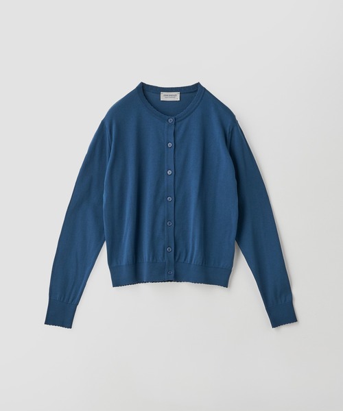 JOHN SMEDLEY(ジョンスメドレー)の「コットンスカラップ長袖ニットカーディガン(カーディガン/ボレロ・レディース・ブルー系その他3・S)」の1枚目の写真