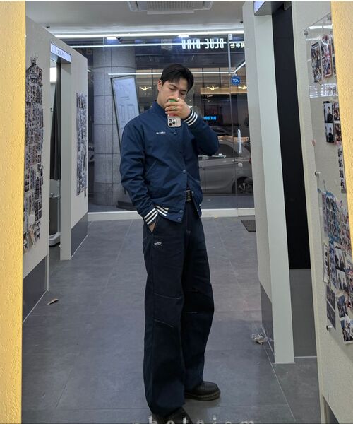 TANSANMAGNESIUM(タンサン マグネシウム)の「コットンワイドスタースタッズパンツ(ネイビー)(その他パンツ・レディース・その他・1/2)」の11枚目の写真