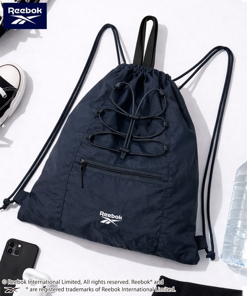 Reebok（リーボック）の「Reebok/リーボック ナップサック ナイロンバッグ リュック 軽量  ドローコード（バックパック/リュック・レディース・グレー/ブラック/ネイビー・FREE）」の20枚目の写真