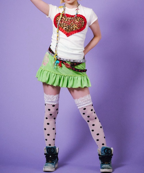 GALFY(ガルフィー)の「【GALFY】らぶりぃチビT / 【ガルフィー】らぶりぃチビ半袖tシャツ(Tシャツ/カットソー・レディース・ブラック/ピンク/ホワイト・ONE SIZE)」の8枚目の写真