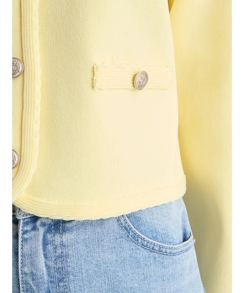 UVカット】トリム刺繍カーディガン（ノーカラージャケット）｜CELFORD