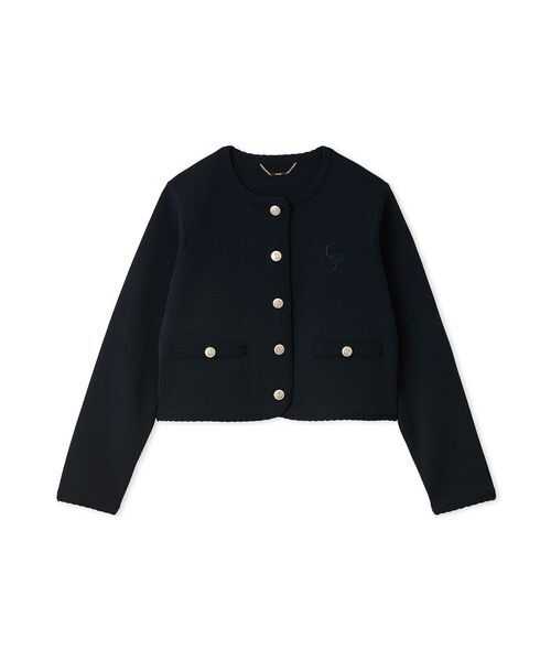 UVカット】トリム刺繍カーディガン（ノーカラージャケット）｜CELFORD
