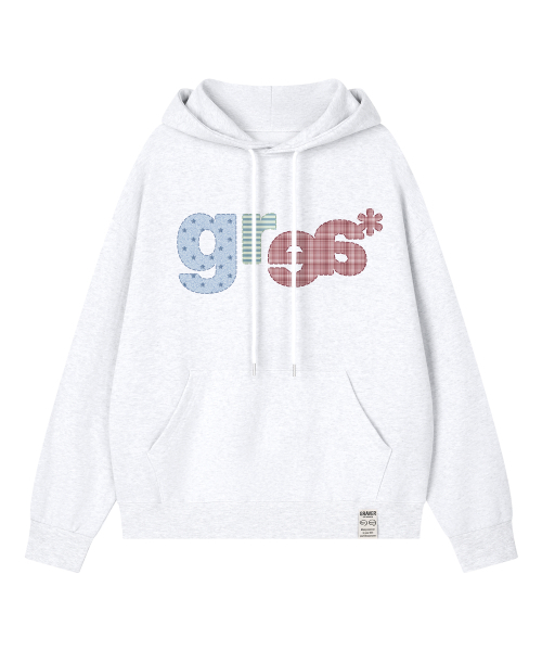 GRAVER（グレーバー）の「[ユニセックス]GRAE-S PATCH フードパーカー_3カラー（パーカー・レディース・ブラック/ホワイト/スカイブルー・SMALL/MEDIUM/LARGE）」の8枚目の写真