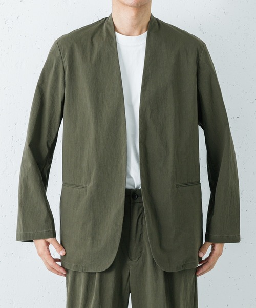 URBAN RESEARCH（アーバンリサーチ）の「DUSTER NYLON JACKET（ナイロンジャケット・メンズ・カーキ/ブラック・LARGE/MEDIUM）」の5枚目の写真