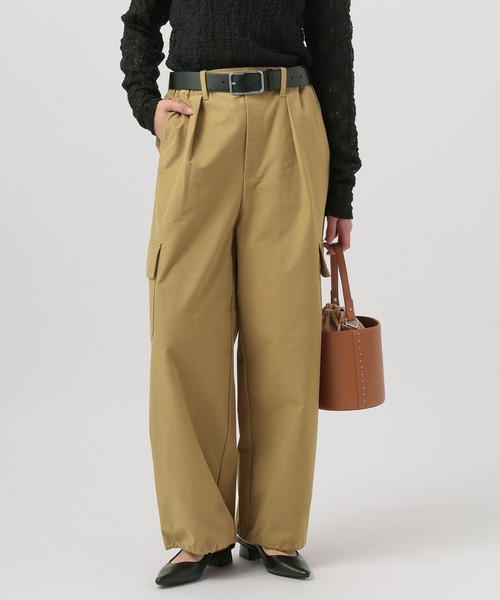 BAYFLOW(ベイフロー)の「ストレッチカーゴバレルパンツ(カーゴパンツ・レディース・ベージュ/カーキ・MEDIUM/SMALL)」の1枚目の写真