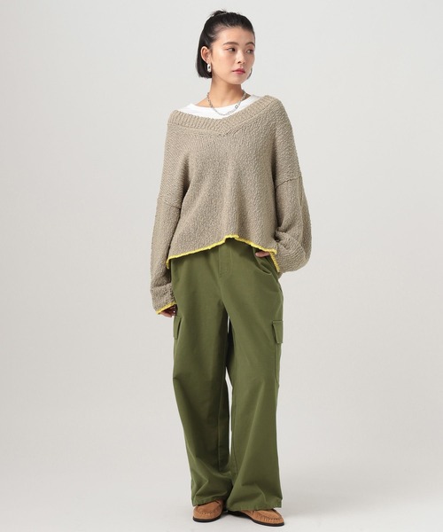 BAYFLOW(ベイフロー)の「ストレッチカーゴバレルパンツ(カーゴパンツ・レディース・ベージュ/カーキ・MEDIUM/SMALL)」の11枚目の写真