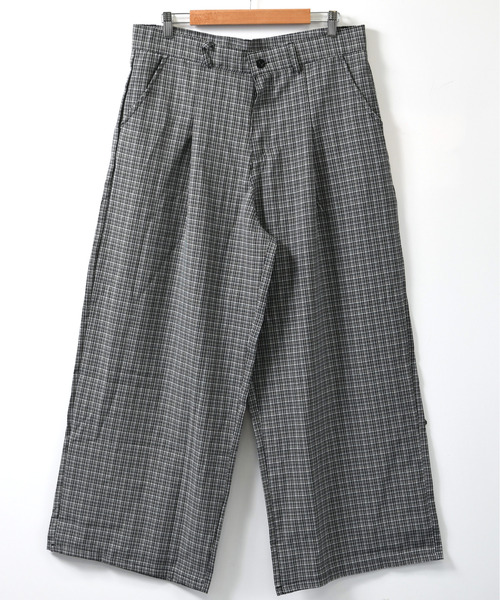 neos(ネオス)の「【neos】ワイド バルーン バレル チェックパンツ スラックス ルーズシルエット メンズ ユニセックス(スラックス・メンズ・ブラウン/ブラック・MEDIUM/LARGE/X-LARGE/XX-LARGE/XXX-LARGE)」の16枚目の写真