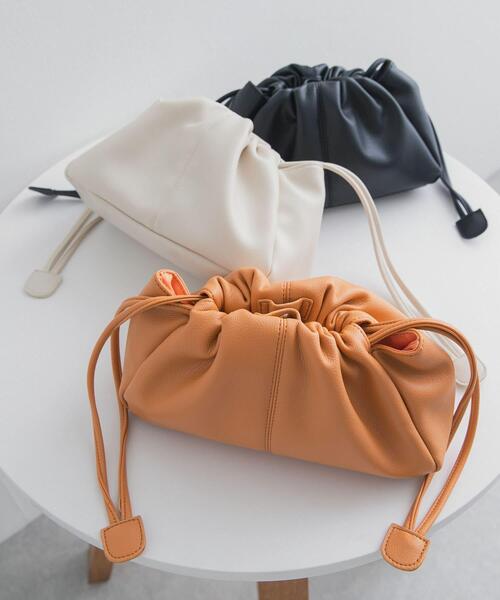 URBAN RESEARCH DOORS（アーバンリサーチドアーズ）の「2way巾着ショルダー（ショルダーバッグ・レディース・オレンジ系その他/アイボリー/ブラック・ONE）」の5枚目の写真