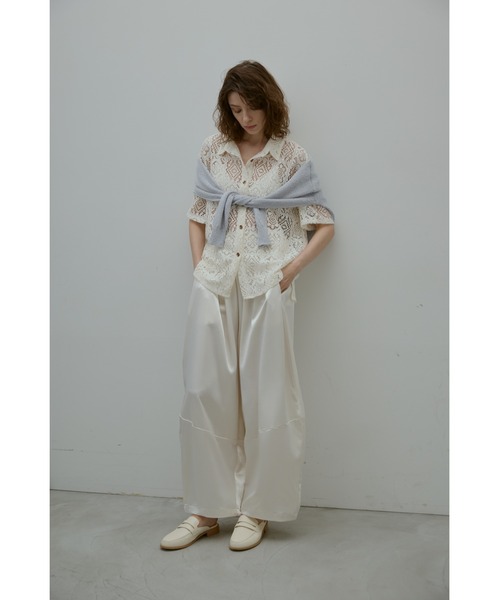 ANF.MUU(アンフムー)の「サテンボリュームパンツ(その他パンツ・レディース・ブラック/ホワイト/ブラウン・FREE)」の6枚目の写真