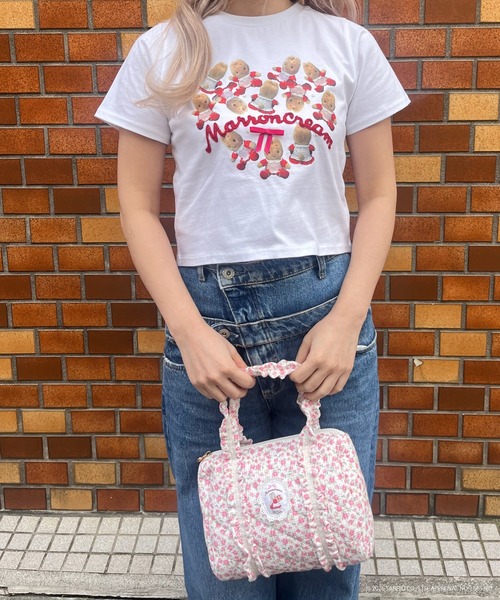 MORE self LOVE（モアセルフラブ）の「【MARRONCREAM】HEART TEE（Tシャツ/カットソー・レディース・オフホワイト/ブラック/ピンク・FREE）」の2枚目の写真