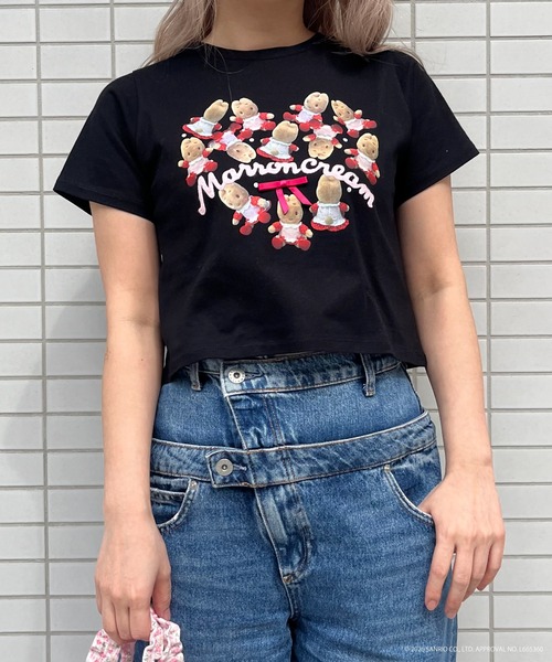 MORE self LOVE（モアセルフラブ）の「【MARRONCREAM】HEART TEE（Tシャツ/カットソー・レディース・オフホワイト/ブラック/ピンク・FREE）」の3枚目の写真