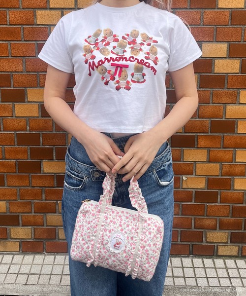 MORE self LOVE（モアセルフラブ）の「【MARRONCREAM】HEART TEE（Tシャツ/カットソー・レディース・オフホワイト/ブラック/ピンク・FREE）」の4枚目の写真