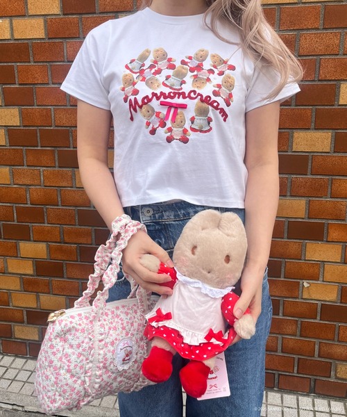 MORE self LOVE（モアセルフラブ）の「【MARRONCREAM】HEART TEE（Tシャツ/カットソー・レディース・オフホワイト/ブラック/ピンク・FREE）」の5枚目の写真