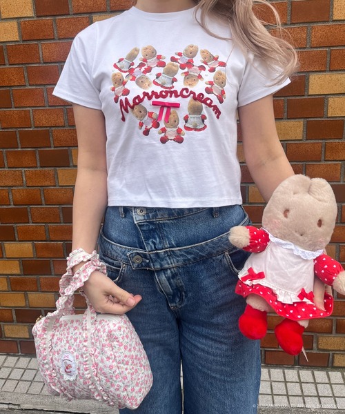 MORE self LOVE（モアセルフラブ）の「【MARRONCREAM】HEART TEE（Tシャツ/カットソー・レディース・オフホワイト/ブラック/ピンク・FREE）」の22枚目の写真