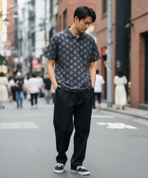 HANGTEN(ハンテン)の「【HANGTEN/ハンテン】スタンダードシルエットパネル切り替えデザインスラブ天竺プリントポロシャツ サーフブランド カジュアル ゴルフ スポーツ ドット(ポロシャツ・レディース・ヘザーチャコール/ネイビー系1/ホワイト系その他/グレー系その他/ブルー系その他/レッド系その他/ナチュラル・LARGE/MEDIUM/X-LARGE)」の10枚目の写真