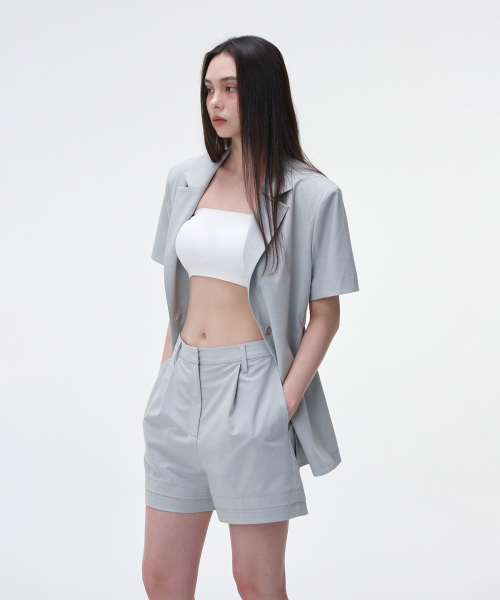 OEUVA（ウーヴァ）の「アイスグレー レイヤードショーツ（その他パンツ・レディース・その他・1/2/3/0）」の2枚目の写真