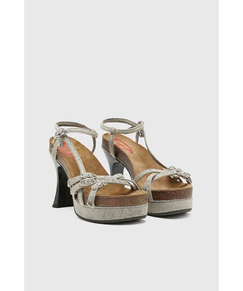 DIESEL(ディーゼル)の「ウィメンズ サンダル D-WOODSTOCK 105 SANDAL(サンダル・レディース・グレー系その他・38/37/39/40/36)」の9枚目の写真