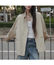 TILL I DIE（ティルアイダイ）の「High-neck leather point work jacket [TISP05JK05]_Beige（その他アウター）」