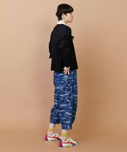 FRAPBOIS（フラボア）の「シアーフリル カーディガン（カーディガン/ボレロ・レディース・ブラック/ブルーグリーン・1）」の12枚目の写真