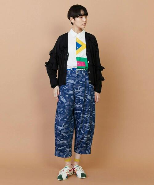 FRAPBOIS（フラボア）の「シアーフリル カーディガン（カーディガン/ボレロ・レディース・ブラック/ブルーグリーン・1）」の13枚目の写真