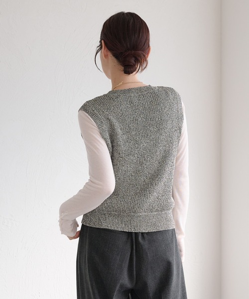 raffime（ラフィミー）の「【Raffime】フロントデザインニットタンク（タンクトップ・レディース・ブラック系その他/ブラウン系その他/ホワイト系その他・フリー）」の12枚目の写真