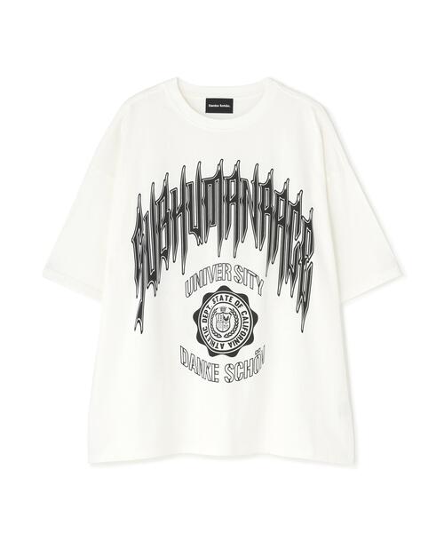 DANKE SCHON(ダンケシェーン)の「【WEB&DEPOT限定】DankeSchon/ダンケシェーン/S/S Tee COLLEGE(Tシャツ/カットソー・レディース・ホワイト/ブラック・M/L)」の2枚目の写真
