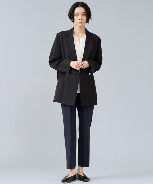 Liesse（リエス）の「キーネックブラウス（シャツ/ブラウス・レディース・ネイビー/モカ/ホワイト・FREE）」の11枚目の写真