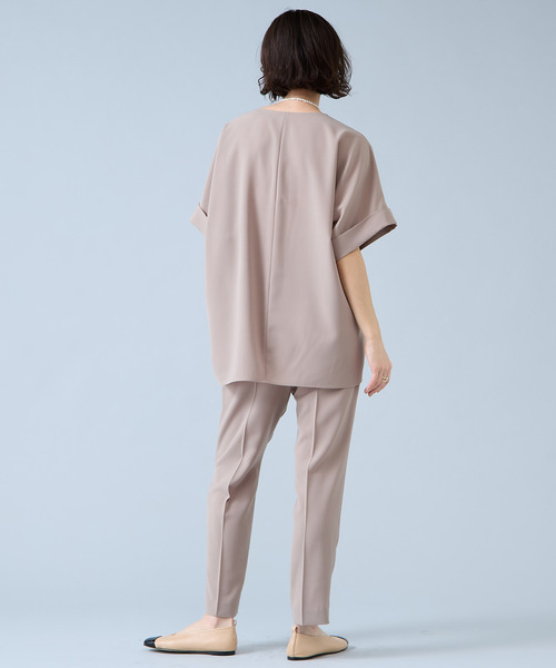 Liesse（リエス）の「キーネックブラウス（シャツ/ブラウス・レディース・ネイビー/モカ/ホワイト・FREE）」の16枚目の写真