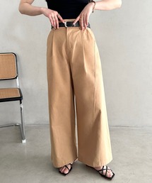 カジュアルコーデマストアイテム♪ワイドシルエットチノパンツ イージーパンツ