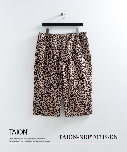 TAION(タイオン)の「【TAION(タイオン)】〈ユニセックス〉ノンダウン ジャパンスペシャル ニーレングス イージーショーツ(その他パンツ・メンズ・ライトインディゴブルー/レオパード/ブラック系その他7・S/M/L/2XL/XL/XS/3XL)」の2枚目の写真