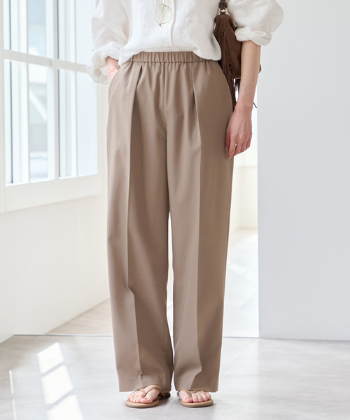 U by SPICK&SPAN（ユーバイスピックアンドスパン）の「リネンライクウォッシャブルパンツ（スラックス・レディース・ライトグレー/ブラウン/ブラック・36/38）」の13枚目の写真