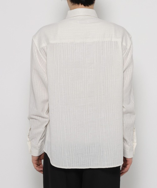 LURAKU(ルラク)の「【LURAKU】Jacquard Regular Shirt / ジャガードレギュラーシャツ(シャツ/ブラウス・メンズ・オフホワイト/ブラック・LARGE/MEDIUM)」の14枚目の写真