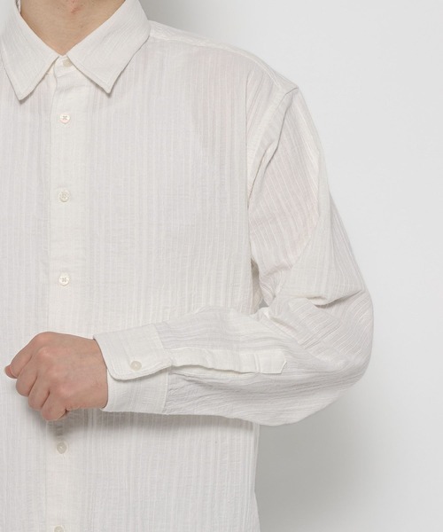 LURAKU(ルラク)の「【LURAKU】Jacquard Regular Shirt / ジャガードレギュラーシャツ(シャツ/ブラウス・メンズ・オフホワイト/ブラック・LARGE/MEDIUM)」の16枚目の写真