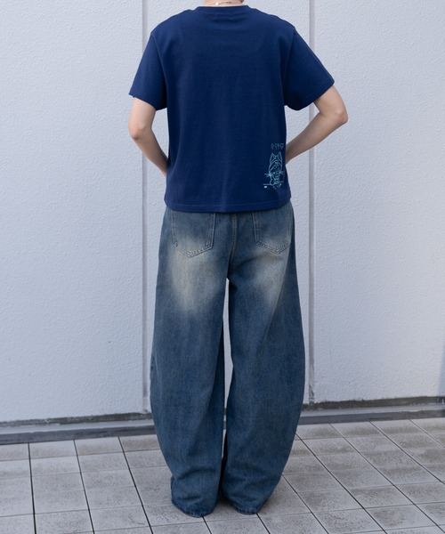 FLUKE HOLIC(フロックホリック)の「EMB patch logo TEE(Tシャツ/カットソー・レディース・ホワイト/ネイビー/ブラック・SMALL/LARGE/MEDIUM)」の13枚目の写真