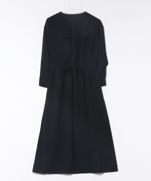 STRAWBERRY-FIELDS（ストロベリーフィールズ）の「ピュアミールジョーゼット（ワンピース・レディース・ライトグレー系/ダークネイビー・2）」の2枚目の写真