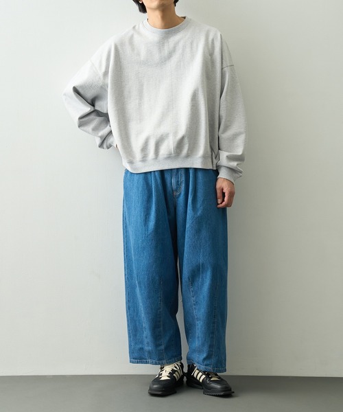 markaware（マーカウェア）の「【MARKAWARE/マーカウェア】HUGE SHORT SWEAT（スウェット・メンズ・ブラック/グレー・1/2）」の11枚目の写真