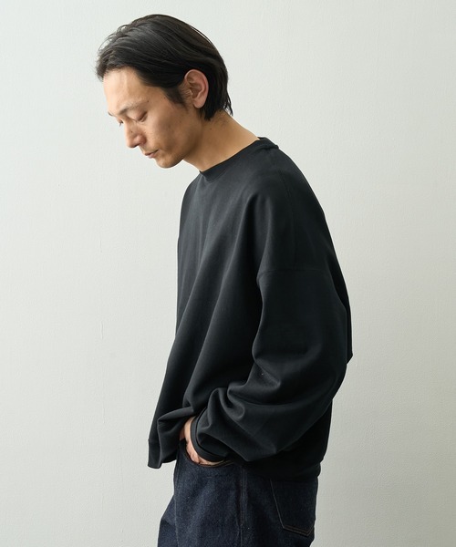 markaware（マーカウェア）の「【MARKAWARE/マーカウェア】HUGE SHORT SWEAT（スウェット・メンズ・ブラック/グレー・1/2）」の4枚目の写真
