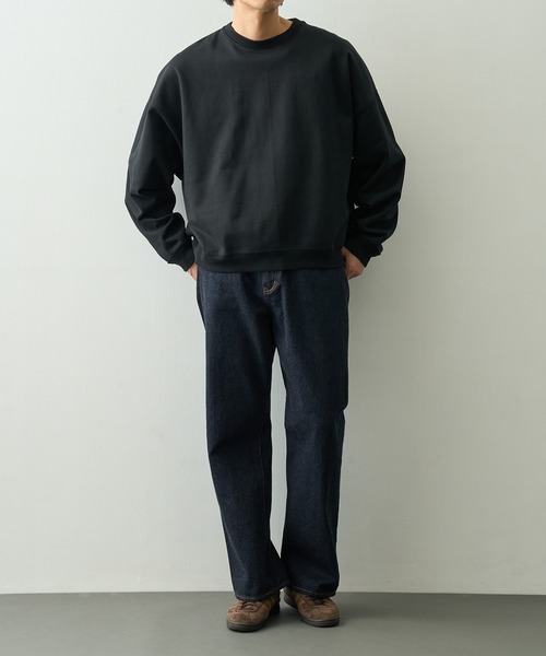 markaware（マーカウェア）の「【MARKAWARE/マーカウェア】HUGE SHORT SWEAT（スウェット・メンズ・ブラック/グレー・1/2）」の6枚目の写真