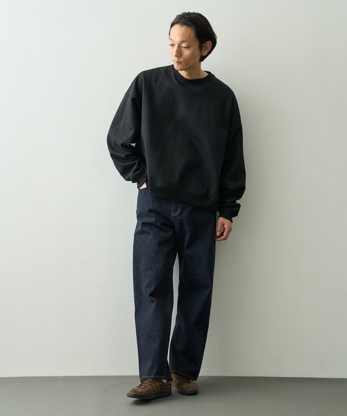 markaware（マーカウェア）の「【MARKAWARE/マーカウェア】HUGE SHORT SWEAT（スウェット・メンズ・ブラック/グレー・1/2）」の7枚目の写真