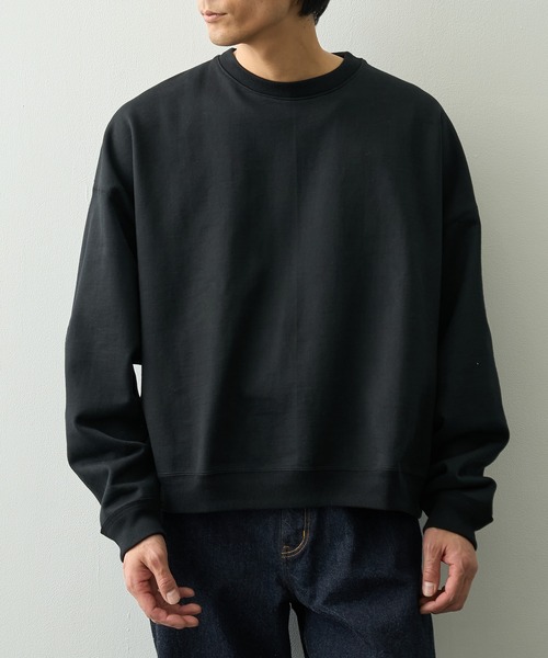 markaware（マーカウェア）の「【MARKAWARE/マーカウェア】HUGE SHORT SWEAT（スウェット・メンズ・ブラック/グレー・1/2）」の3枚目の写真