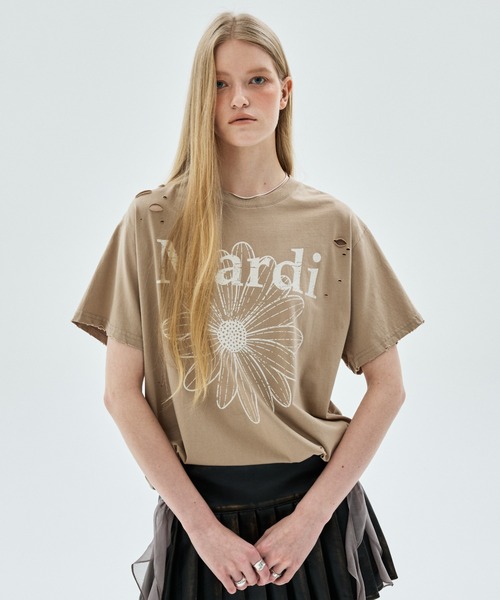 TSHIRT FLOWERMARDI CRACKED DESTROYED / Tシャツ フラワーマルディ