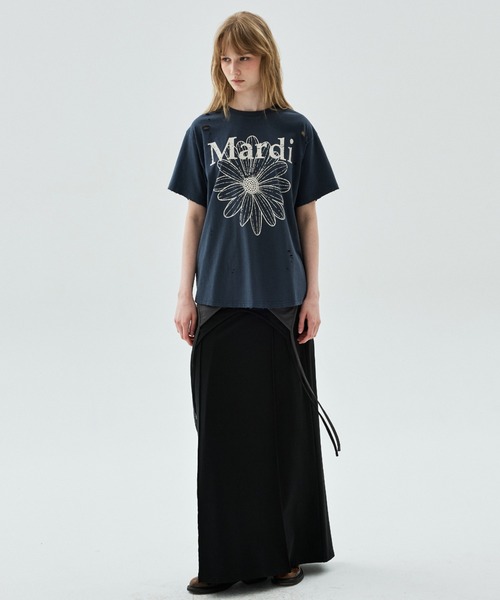 TSHIRT FLOWERMARDI CRACKED DESTROYED / Tシャツ フラワーマルディ