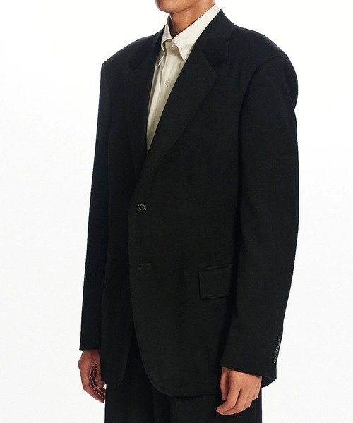 markaware（マーカウェア）の「【MARKAWARE/マーカウェア】GUILLAUME JACKET/スーパー200sウールサテン / ギヨームジャケット（テーラードジャケット・メンズ・ブラック・2）」の2枚目の写真