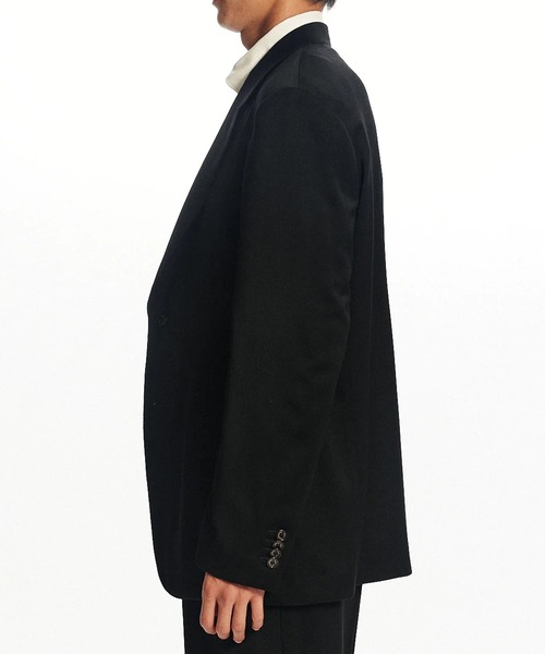 markaware（マーカウェア）の「【MARKAWARE/マーカウェア】GUILLAUME JACKET/スーパー200sウールサテン / ギヨームジャケット（テーラードジャケット・メンズ・ブラック・2）」の3枚目の写真